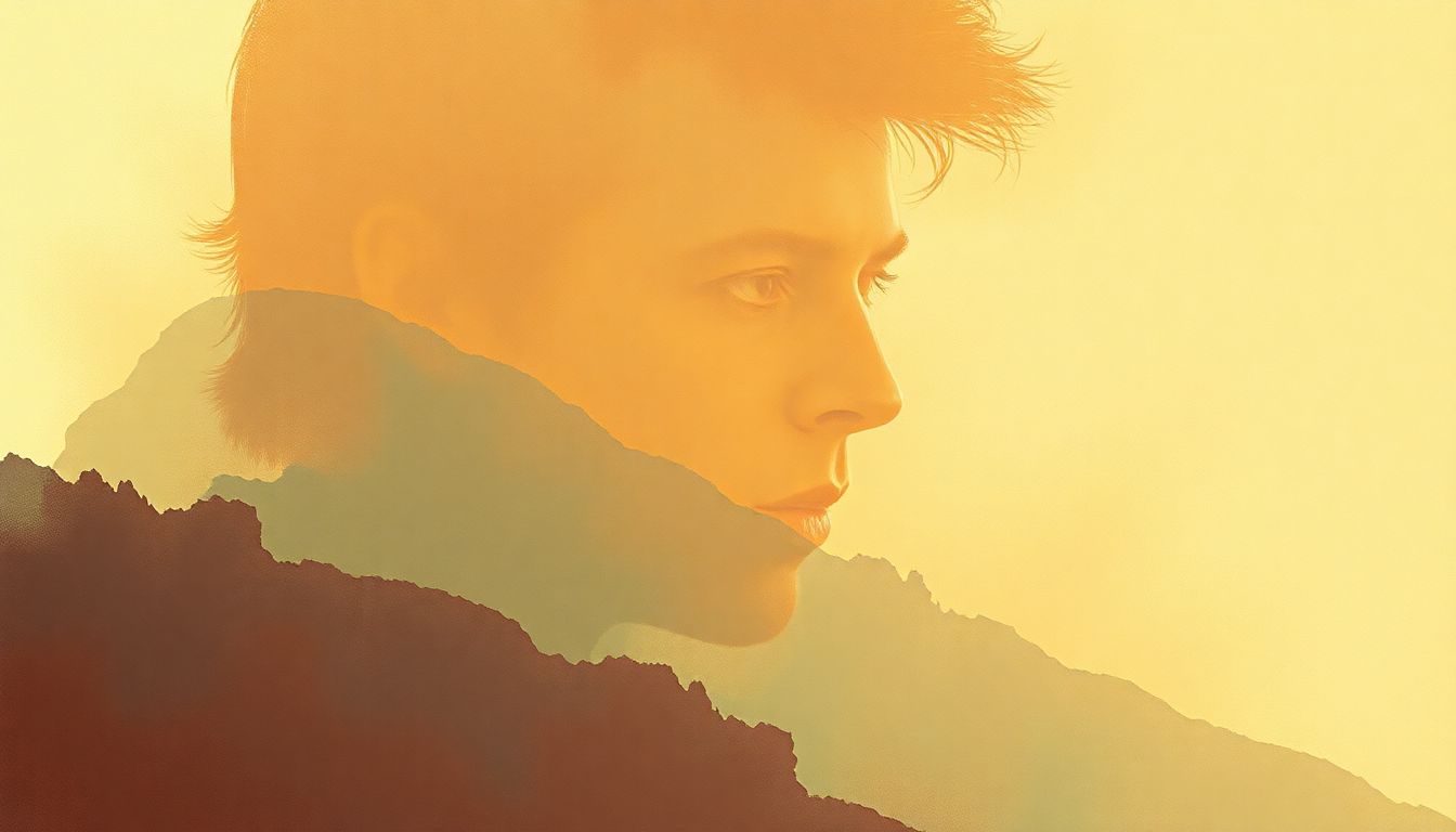 Fan-driven abstract illustration evoking the emotional arc of The Man Who Sold the World by David Bowie