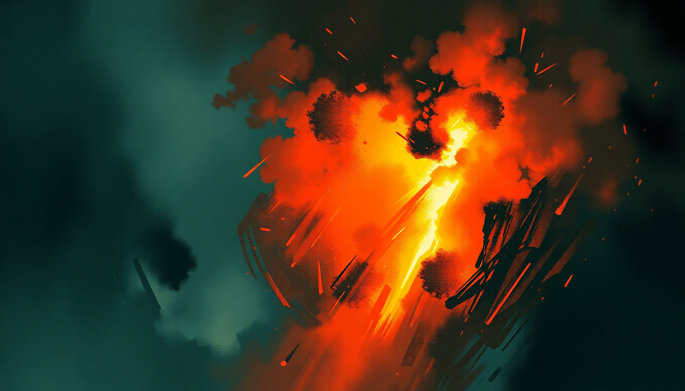 Fan-driven abstract illustration evoking the emotional arc of The Number of the Beast by Iron Maiden