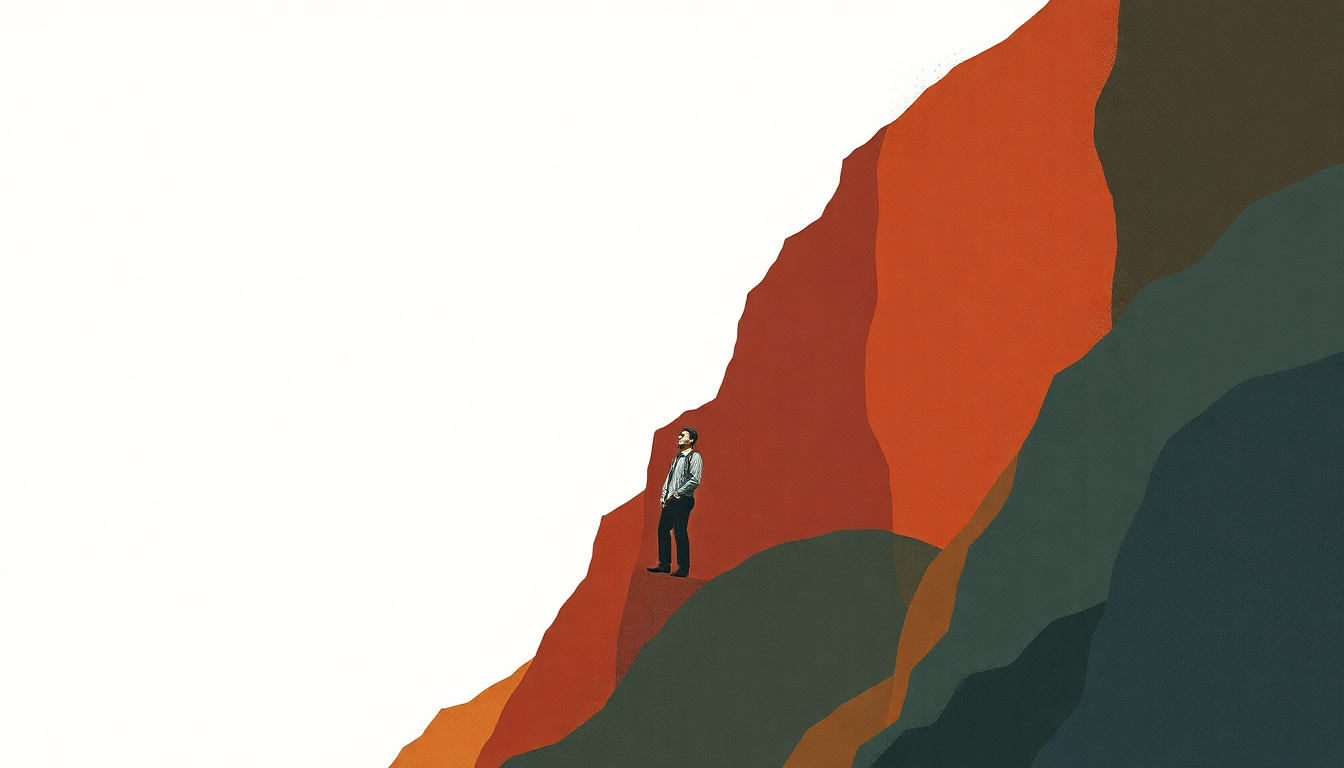 Fan-driven abstract illustration evoking the emotional arc of The Obvious Child by Paul Simon