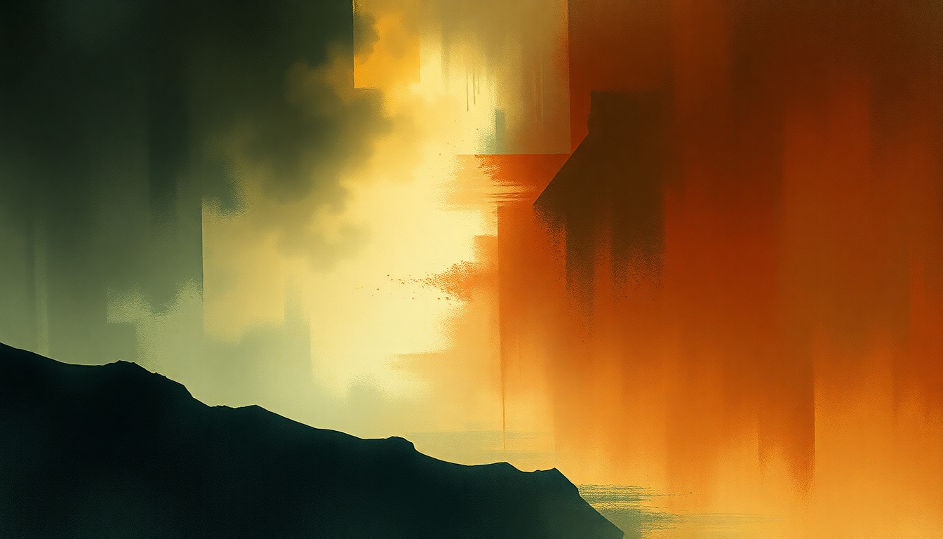 Fan-driven abstract illustration evoking the emotional arc of The Outlaw Torn by Metallica