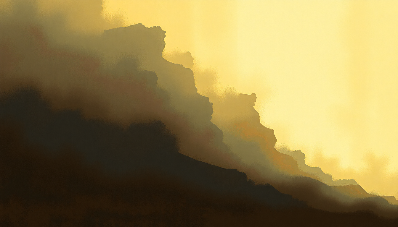 Fan-driven abstract illustration evoking the emotional arc of The Race Is On by George Jones