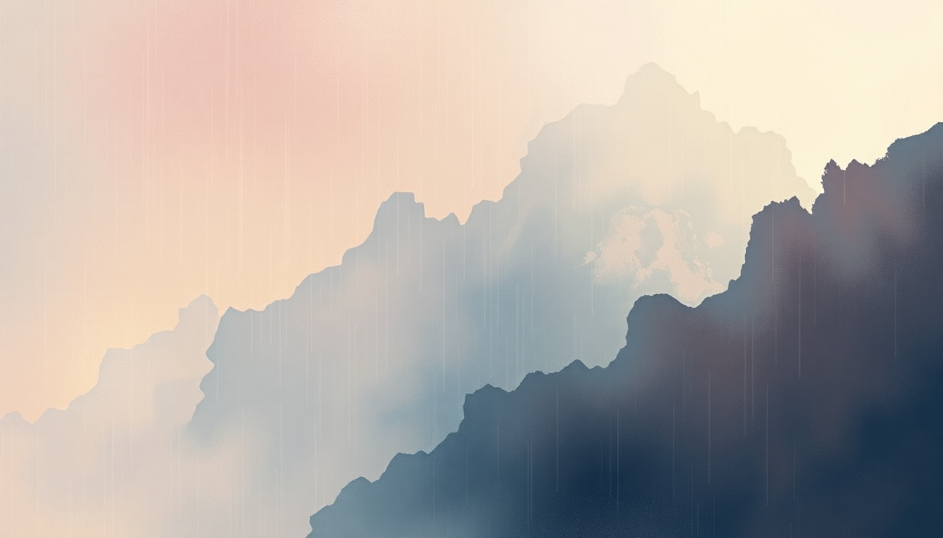 Fan-driven abstract illustration evoking the emotional arc of The Rain Song by Led Zeppelin