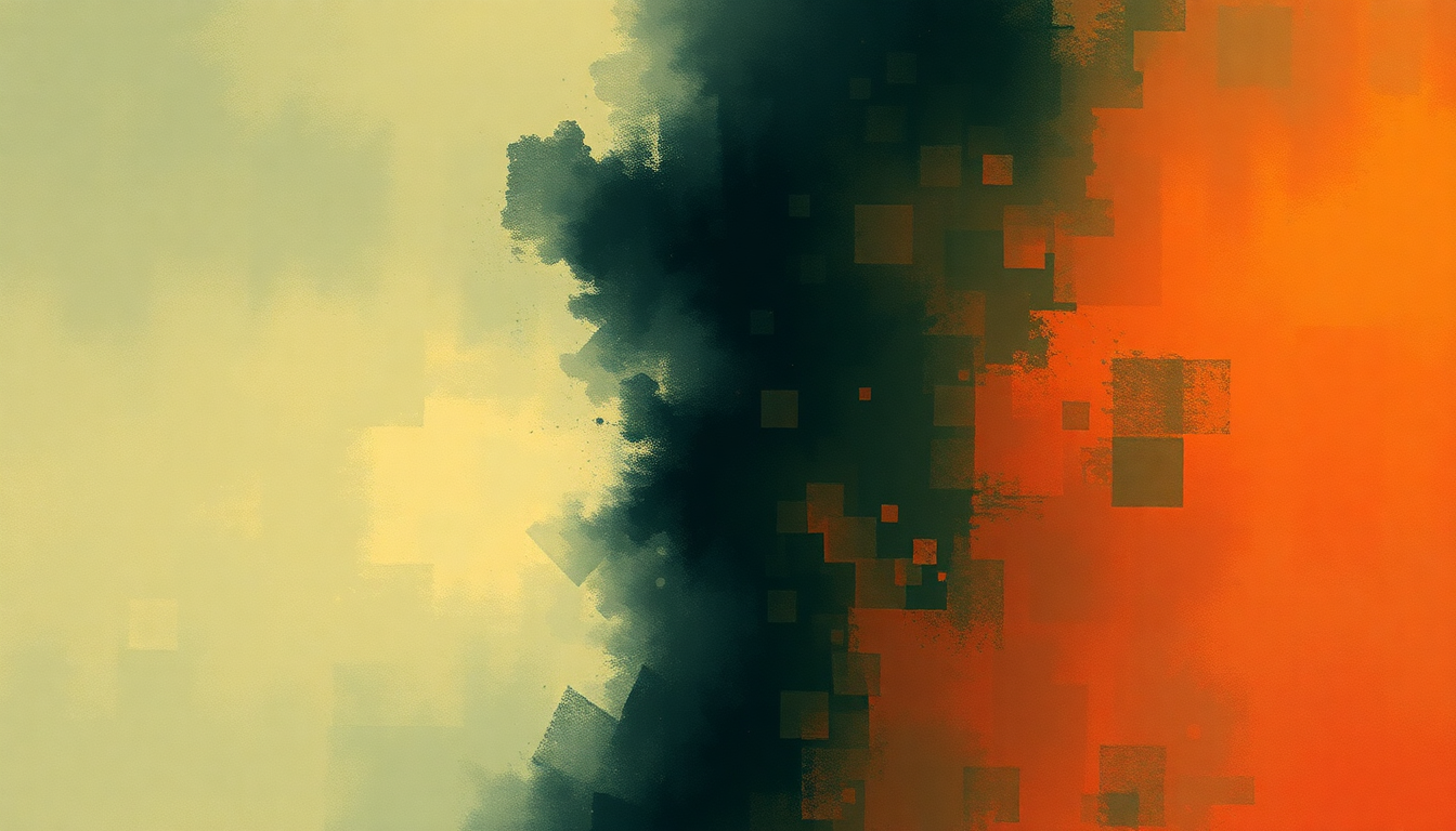 Fan-driven abstract illustration evoking the emotional arc of The Razors Edge by AC/DC