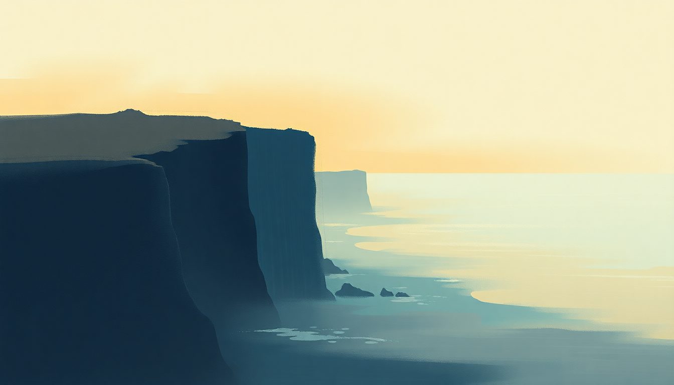 Fan-driven abstract illustration evoking the emotional arc of The Rising Tide by Sunny Day Real Estate