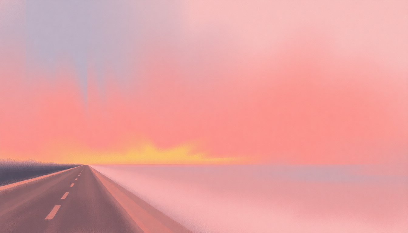 Fan-driven abstract illustration evoking the emotional arc of The Road to Mandalay by Robbie Williams