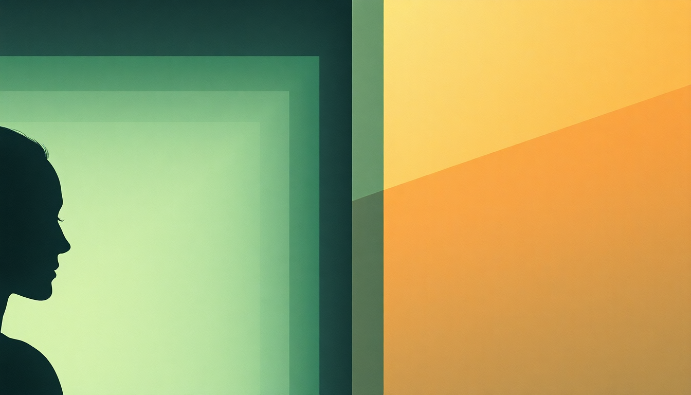 Fan-driven abstract illustration evoking the emotional arc of The Robots by Kraftwerk