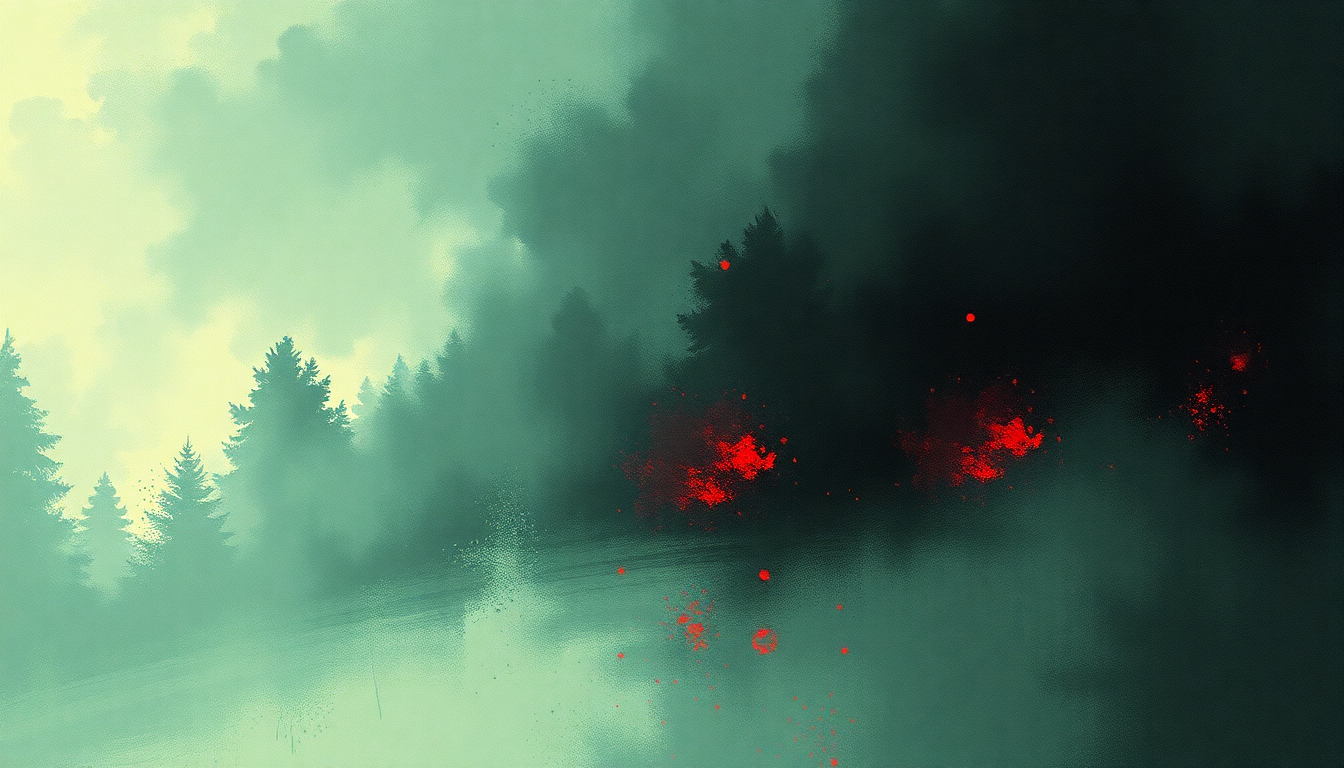 Fan-driven abstract illustration evoking the emotional arc of The Shape of Punk to Come by Refused