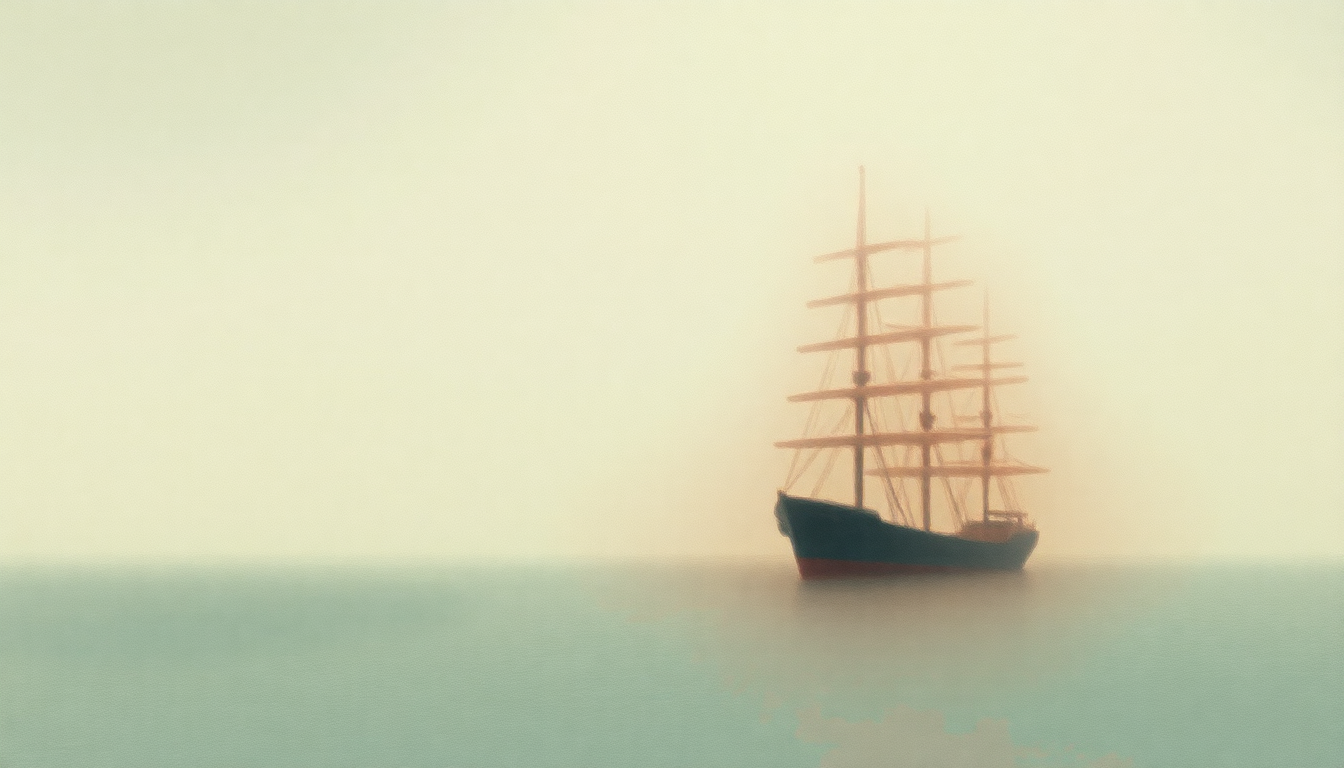 Fan-driven abstract illustration evoking the emotional arc of The Ship Song by Nick Cave and the Bad Seeds