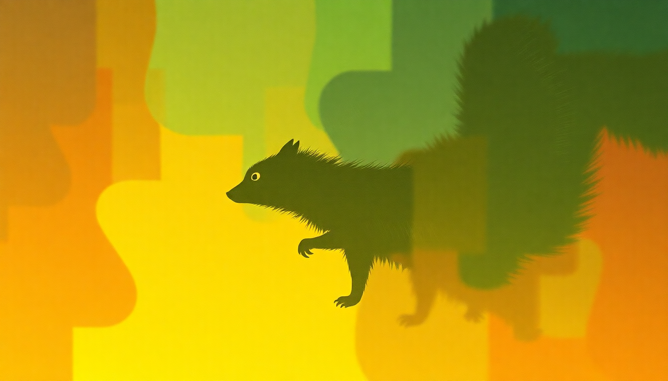 Fan-driven abstract illustration evoking the emotional arc of The Skunk by Tower of Power