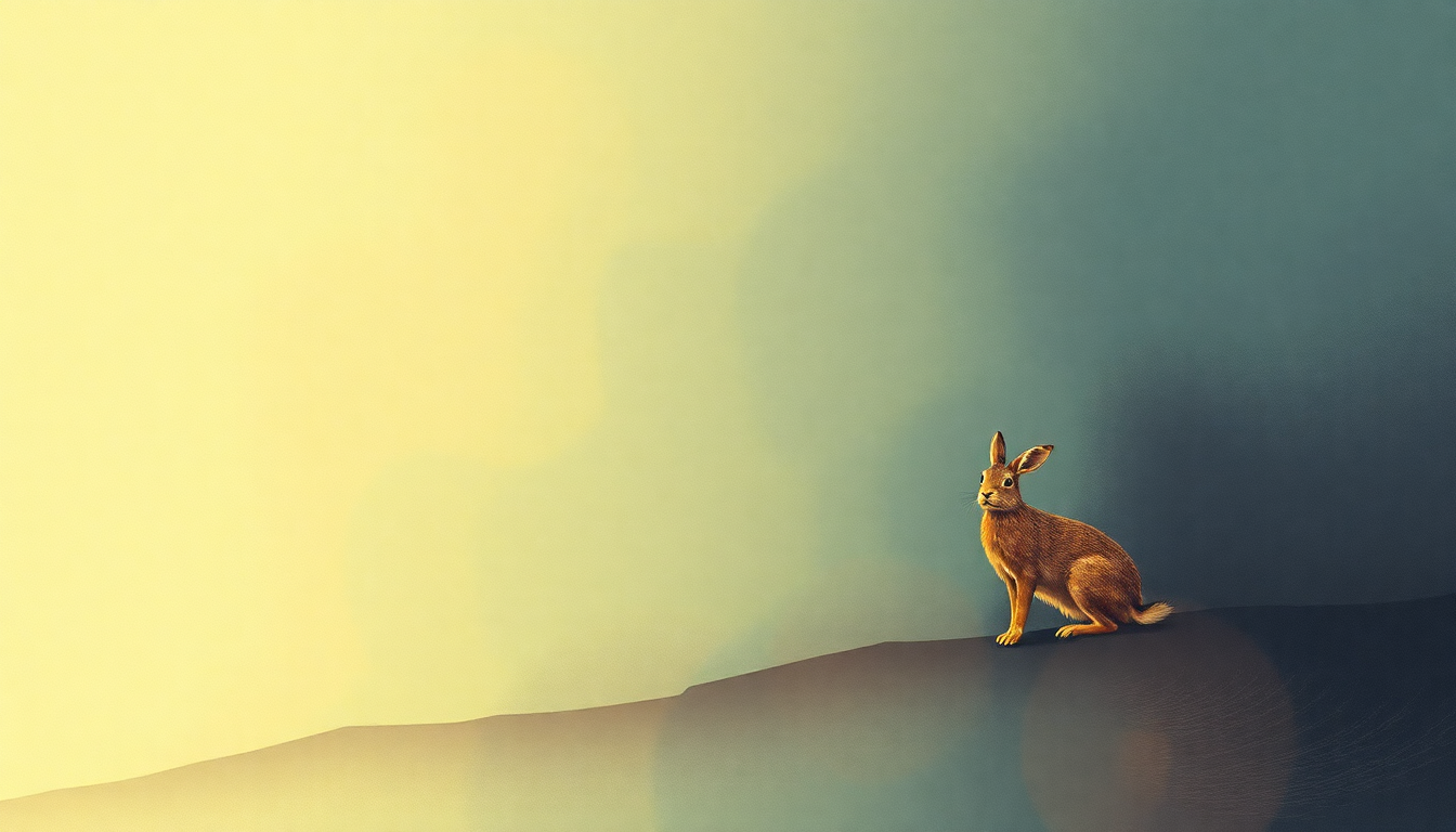 Fan-driven abstract illustration evoking the emotional arc of The Story of the Hare by Jethro Tull