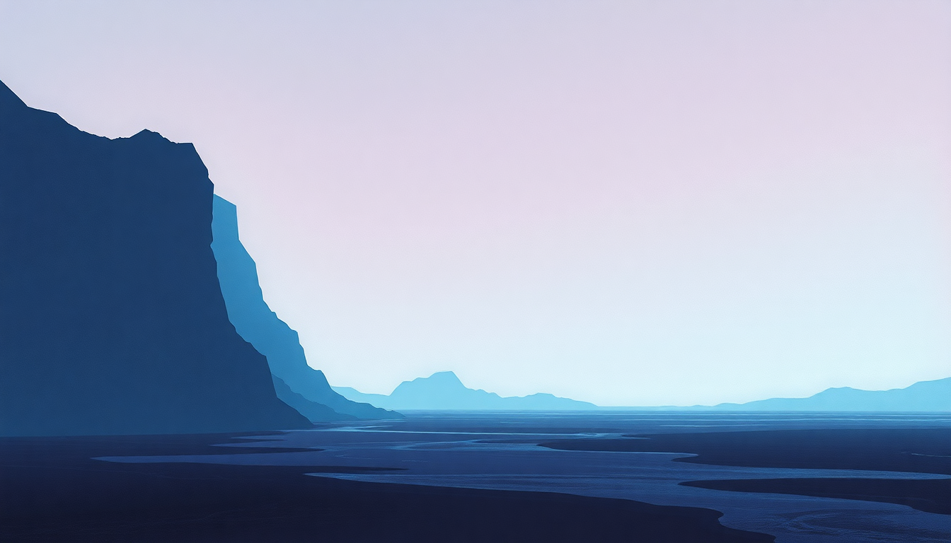 Fan-driven abstract illustration evoking the emotional arc of The Thin Ice by Pink Floyd