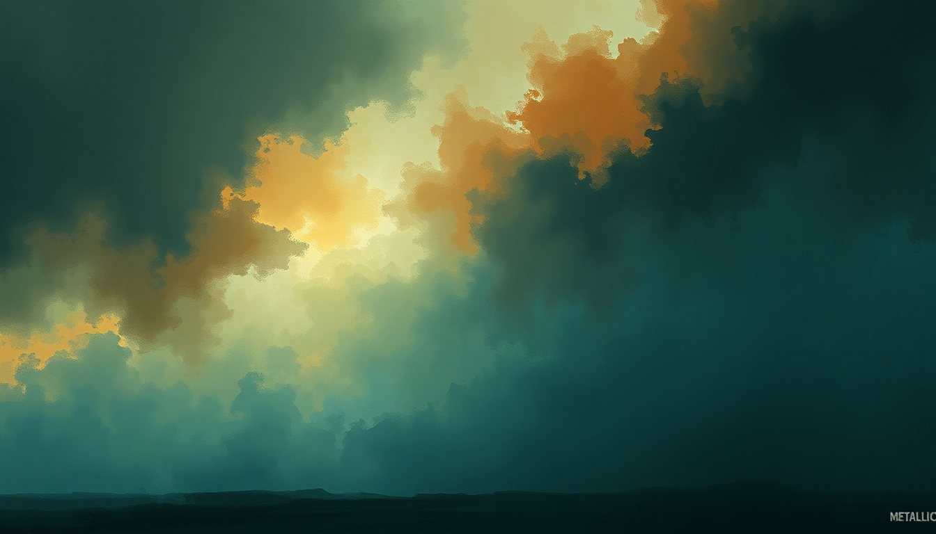 Fan-driven abstract illustration evoking the emotional arc of The Unnamed Feeling by Metallica