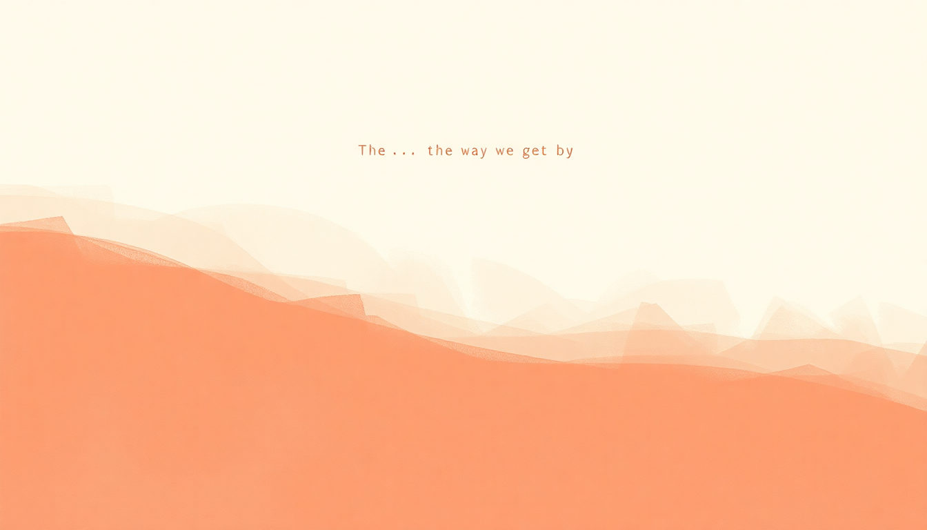 Fan-driven abstract illustration evoking the emotional arc of The Way We Get By by Spoon