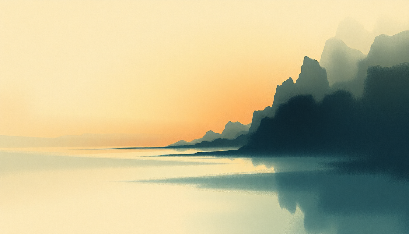 Fan-driven abstract illustration evoking the emotional arc of The Wayfarer by Bruce Springsteen