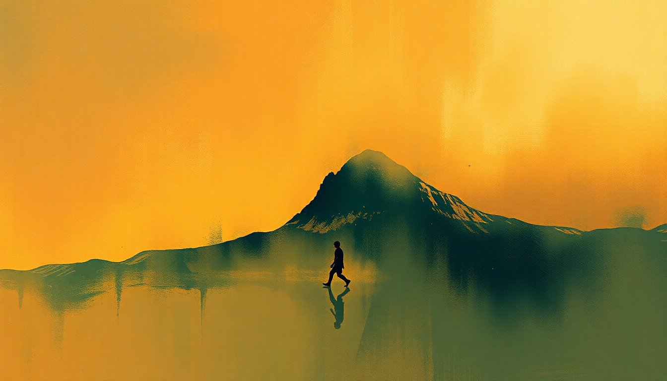 Fan-driven abstract illustration evoking the emotional arc of The Wedge by Dick Dale