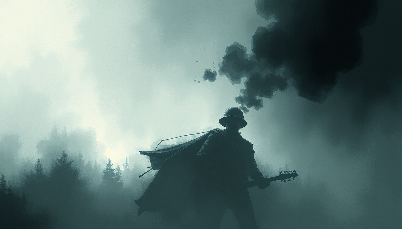 Fan-driven abstract illustration evoking the emotional arc of Seven Nation Army by The White Stripes
