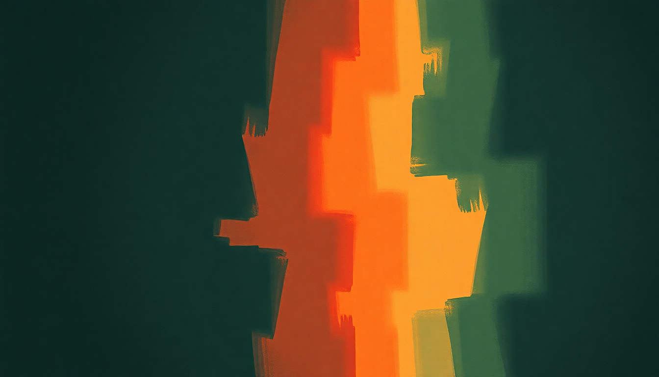 Fan-driven abstract illustration evoking the emotional arc of The Wilhelm Scream by James Blake