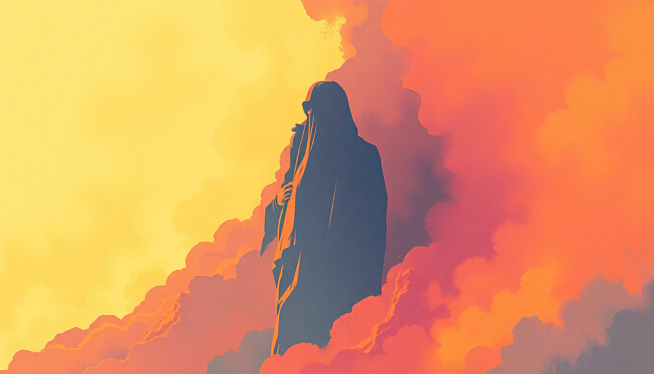 Fan-driven abstract illustration evoking the emotional arc of The Wizard by Black Sabbath