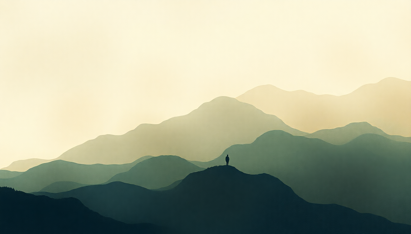 Fan-driven abstract illustration evoking the emotional arc of The Wolves by Ben Howard
