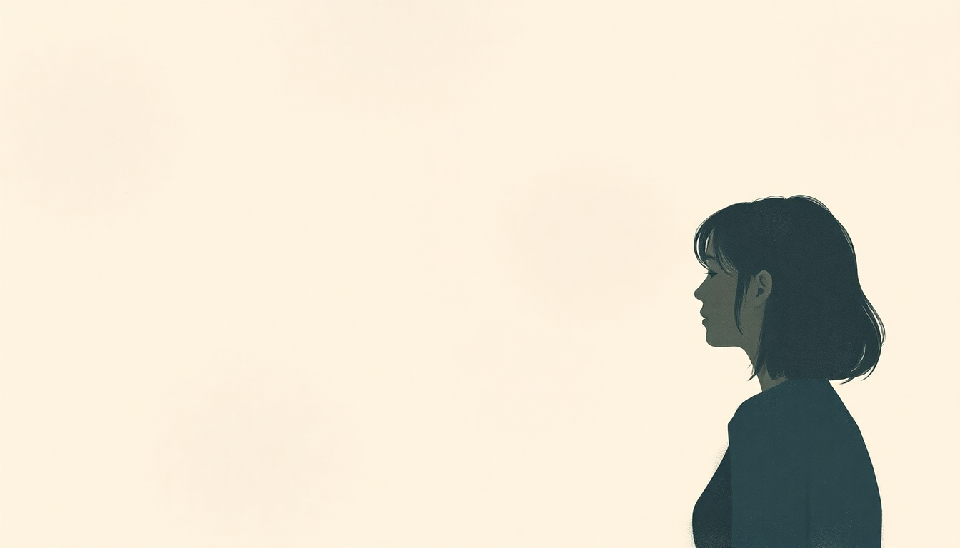 Fan-driven abstract illustration evoking the emotional arc of The Woman That Loves You by Japanese Breakfast