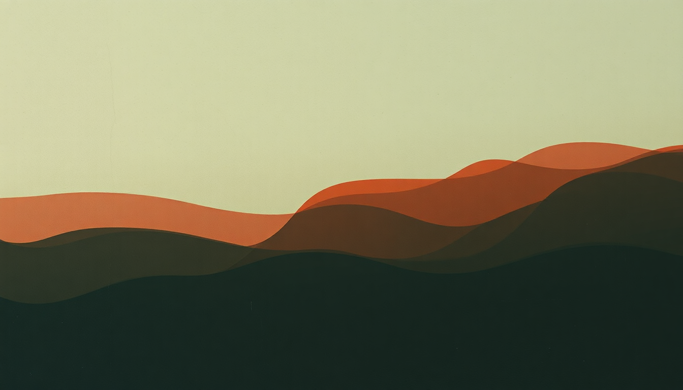 Fan-driven abstract illustration evoking the emotional arc of The World Is Crowded by Unknown Mortal Orchestra