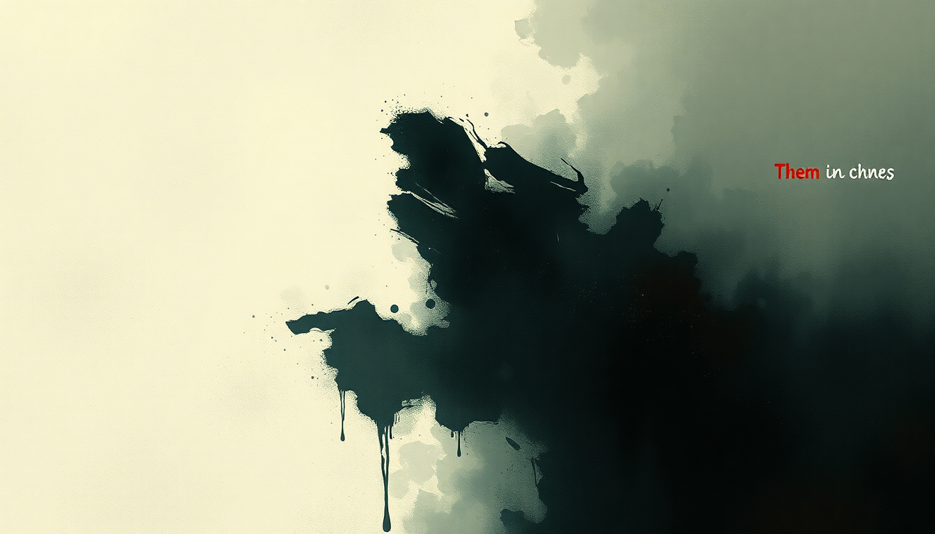 Fan-driven abstract illustration evoking the emotional arc of Them Bones by Alice in Chains