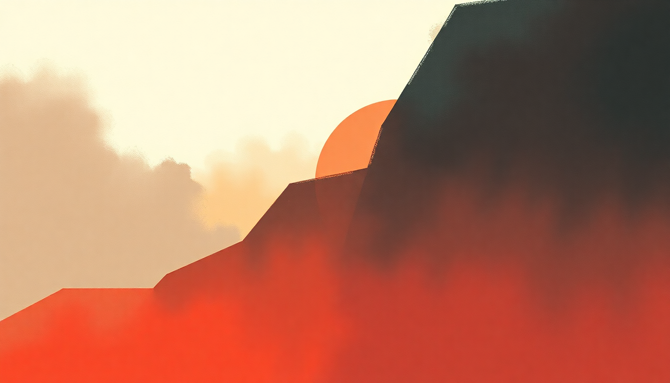 Fan-driven abstract illustration evoking the emotional arc of Theme of No Repeat by Clifford Brown