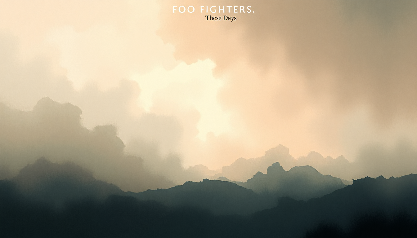 Fan-driven abstract illustration evoking the emotional arc of These Days by Foo Fighters