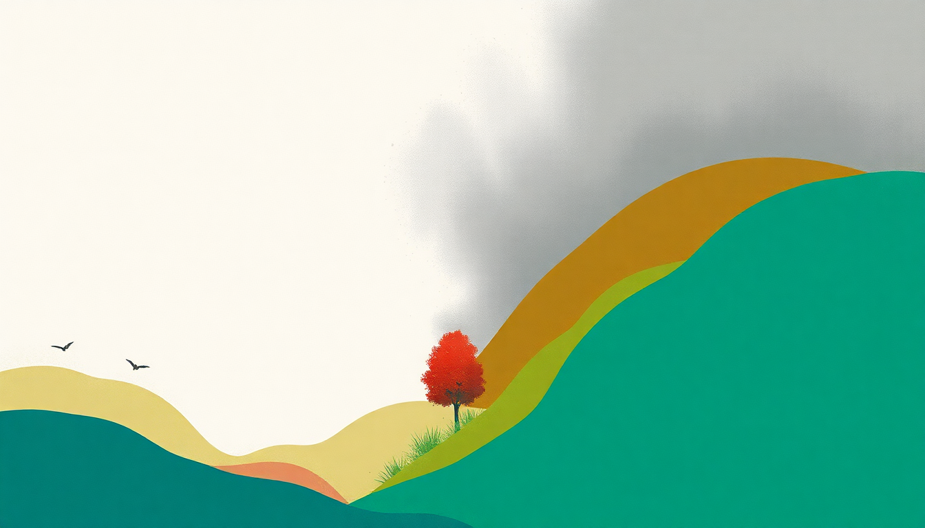 Fan-driven abstract illustration evoking the emotional arc of They Want My Soul by Spoon