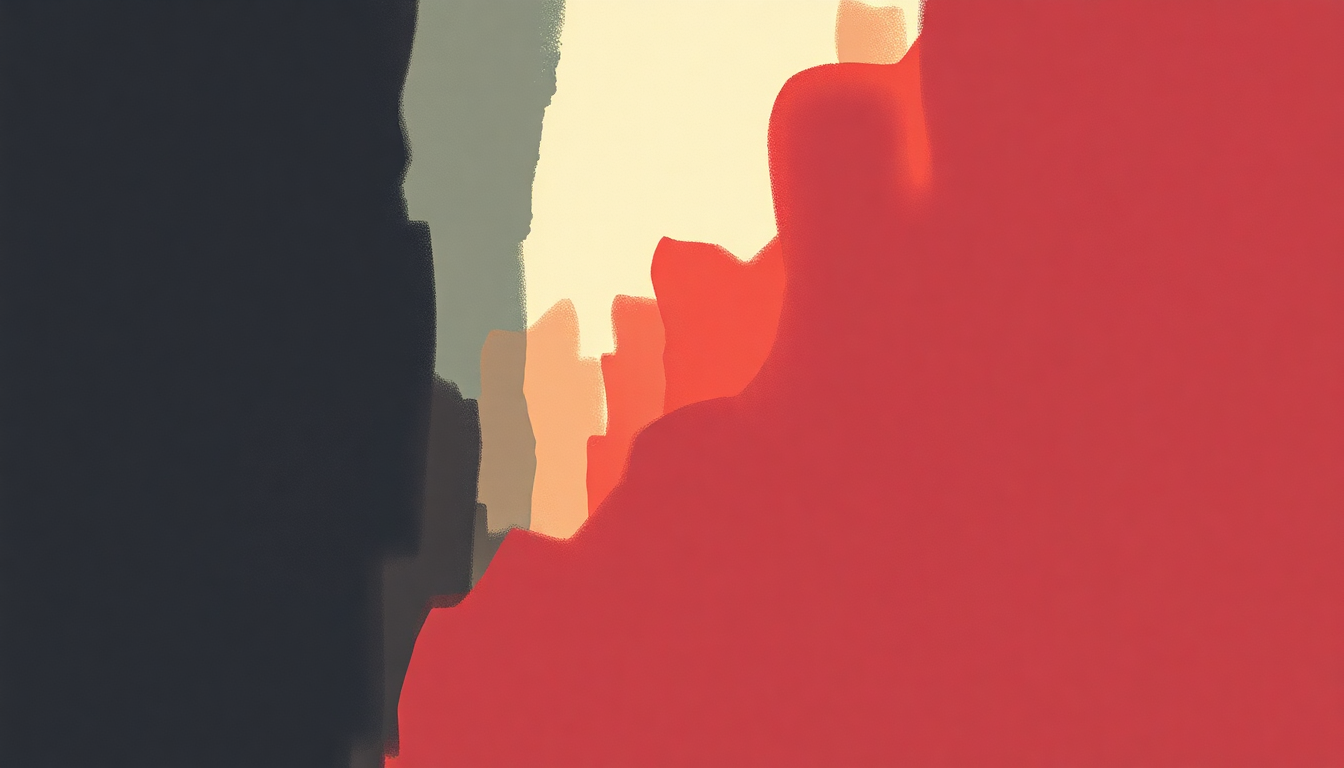 Fan-driven abstract illustration evoking the emotional arc of Think I'm in Love by Beck