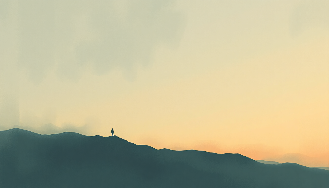 Fan-driven abstract illustration evoking the emotional arc of Third of May / Ōdaigahara by Fleet Foxes