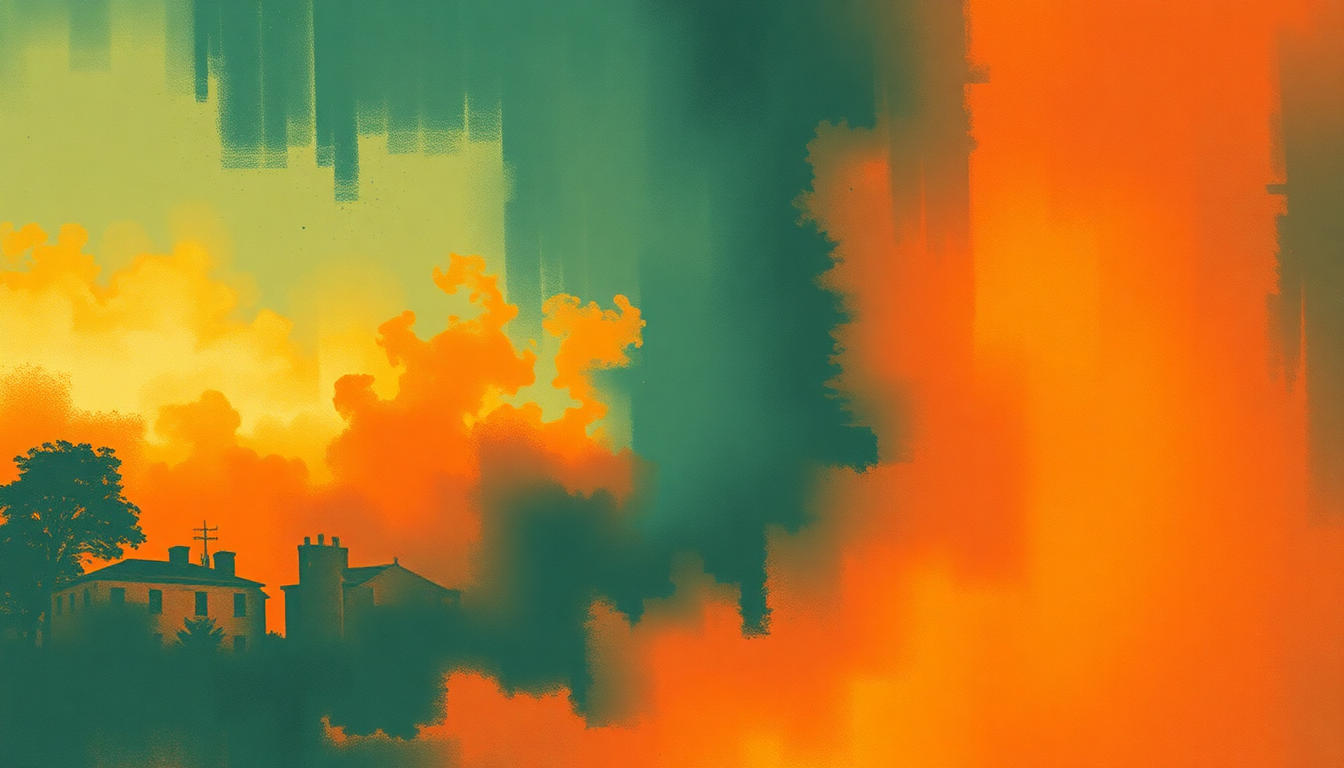 Fan-driven abstract illustration evoking the emotional arc of Third Uncle by Brian Eno