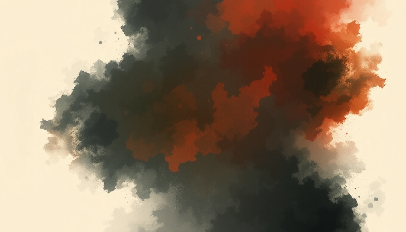 Fan-driven abstract illustration evoking the emotional arc of This Is America by Childish Gambino