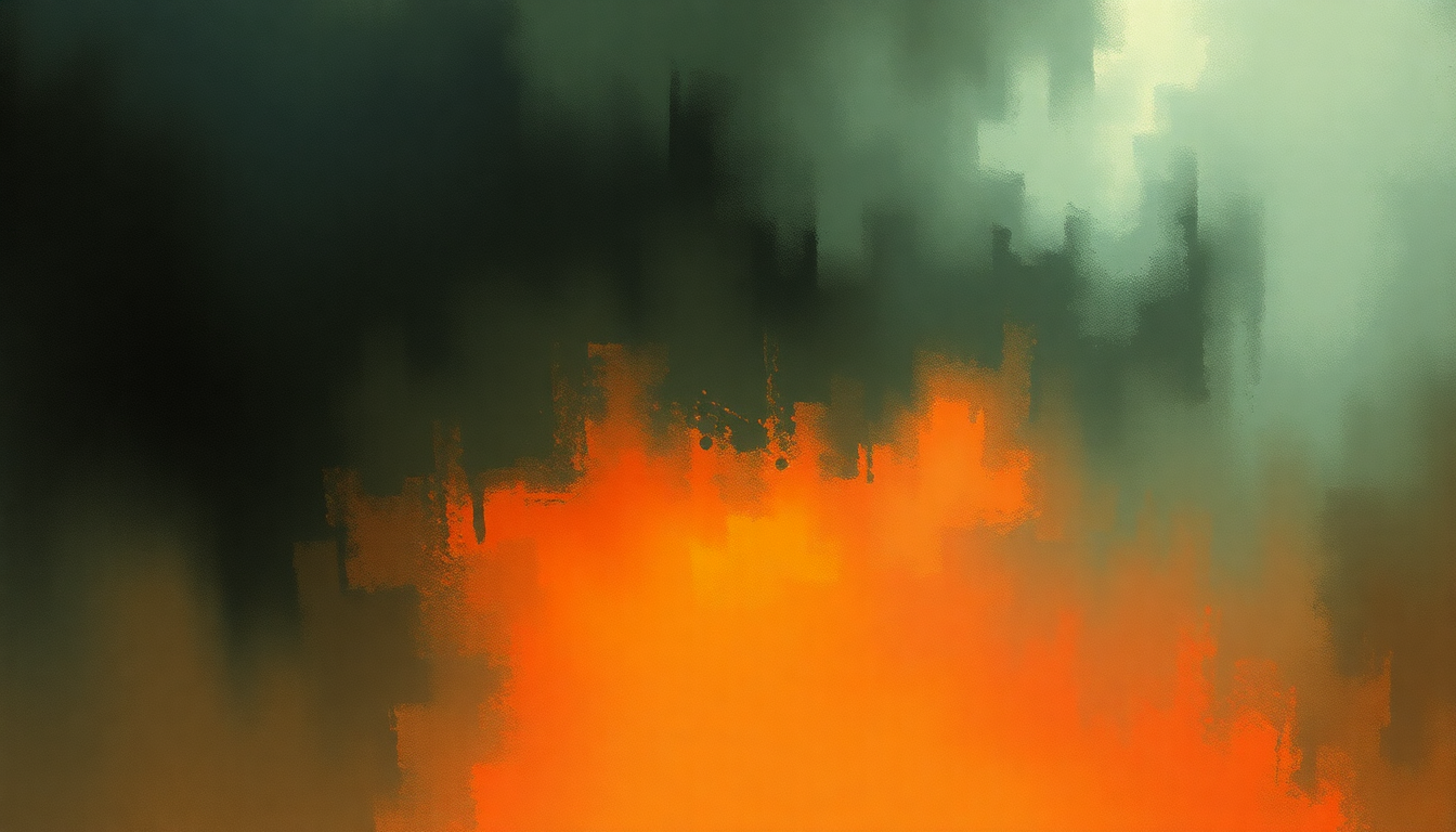 Fan-driven abstract illustration evoking the emotional arc of This Is Hardcore by Pulp