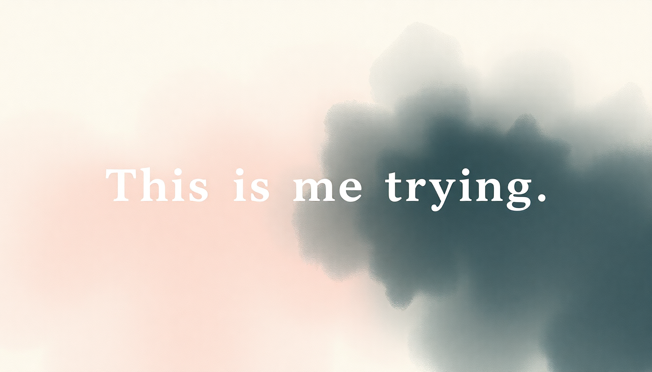 Fan-driven abstract illustration evoking the emotional arc of This Is Me Trying by Taylor Swift