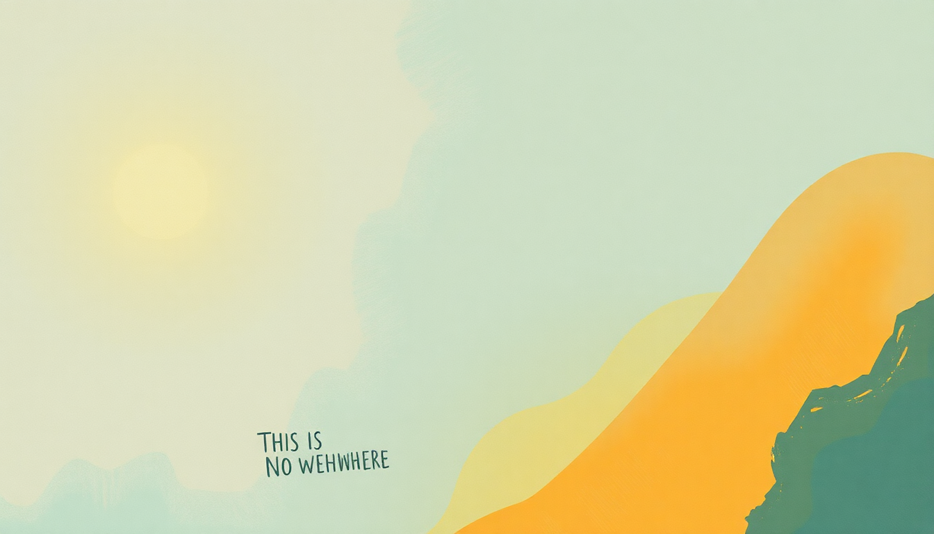 Fan-driven abstract illustration evoking the emotional arc of This Is Nowhere by The Black Keys