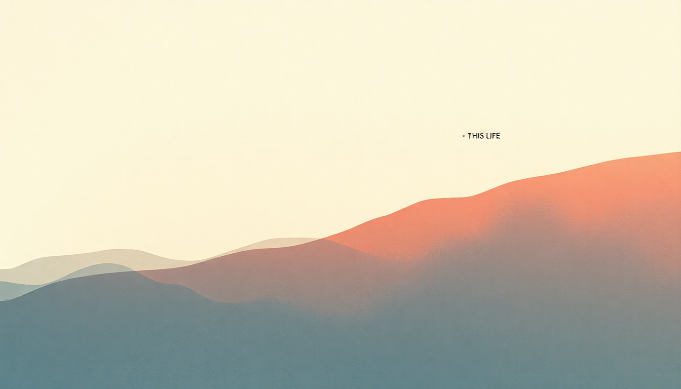 Fan-driven abstract illustration evoking the emotional arc of This Life by Vampire Weekend