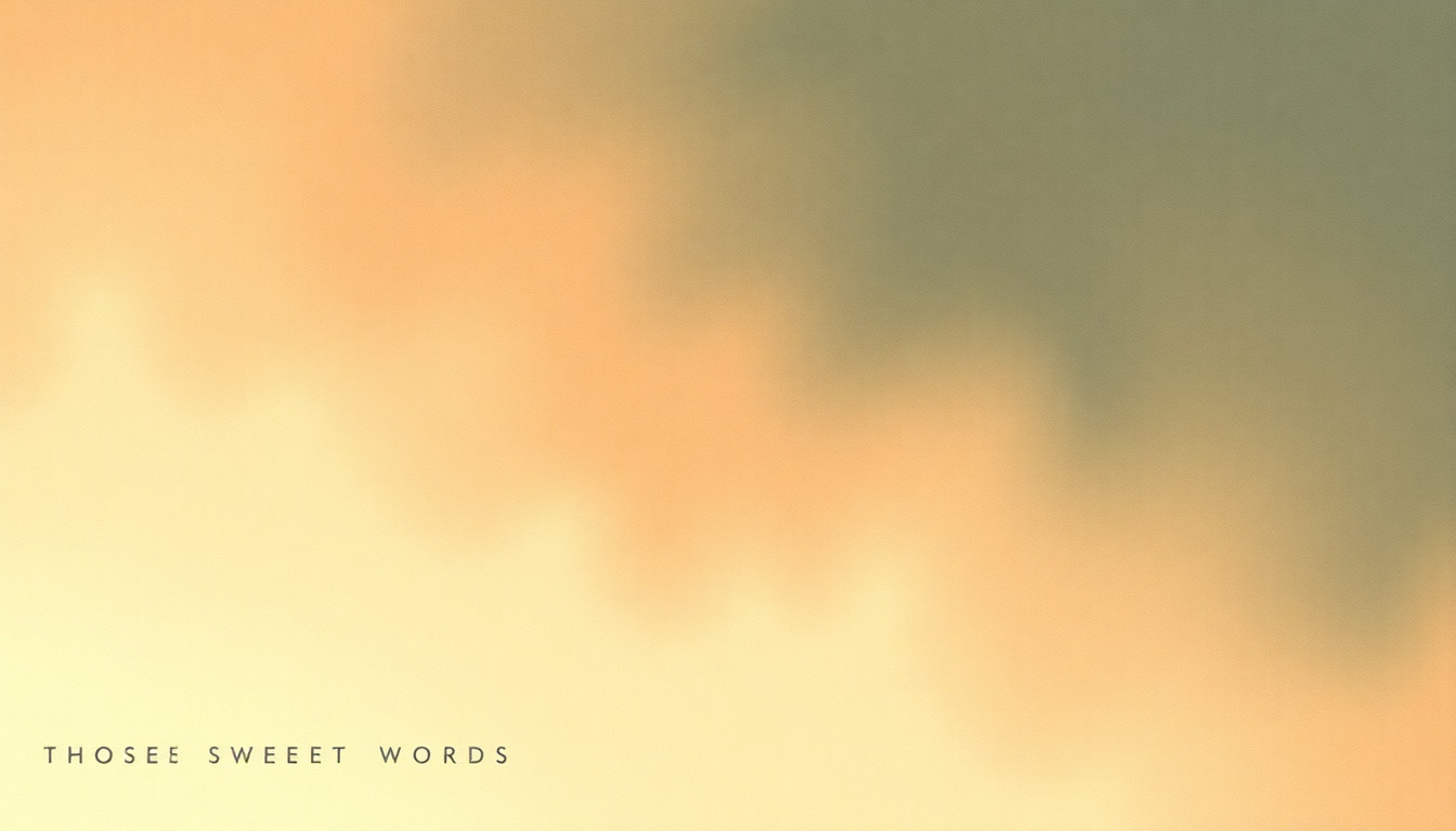 Fan-driven abstract illustration evoking the emotional arc of Those Sweet Words by Norah Jones