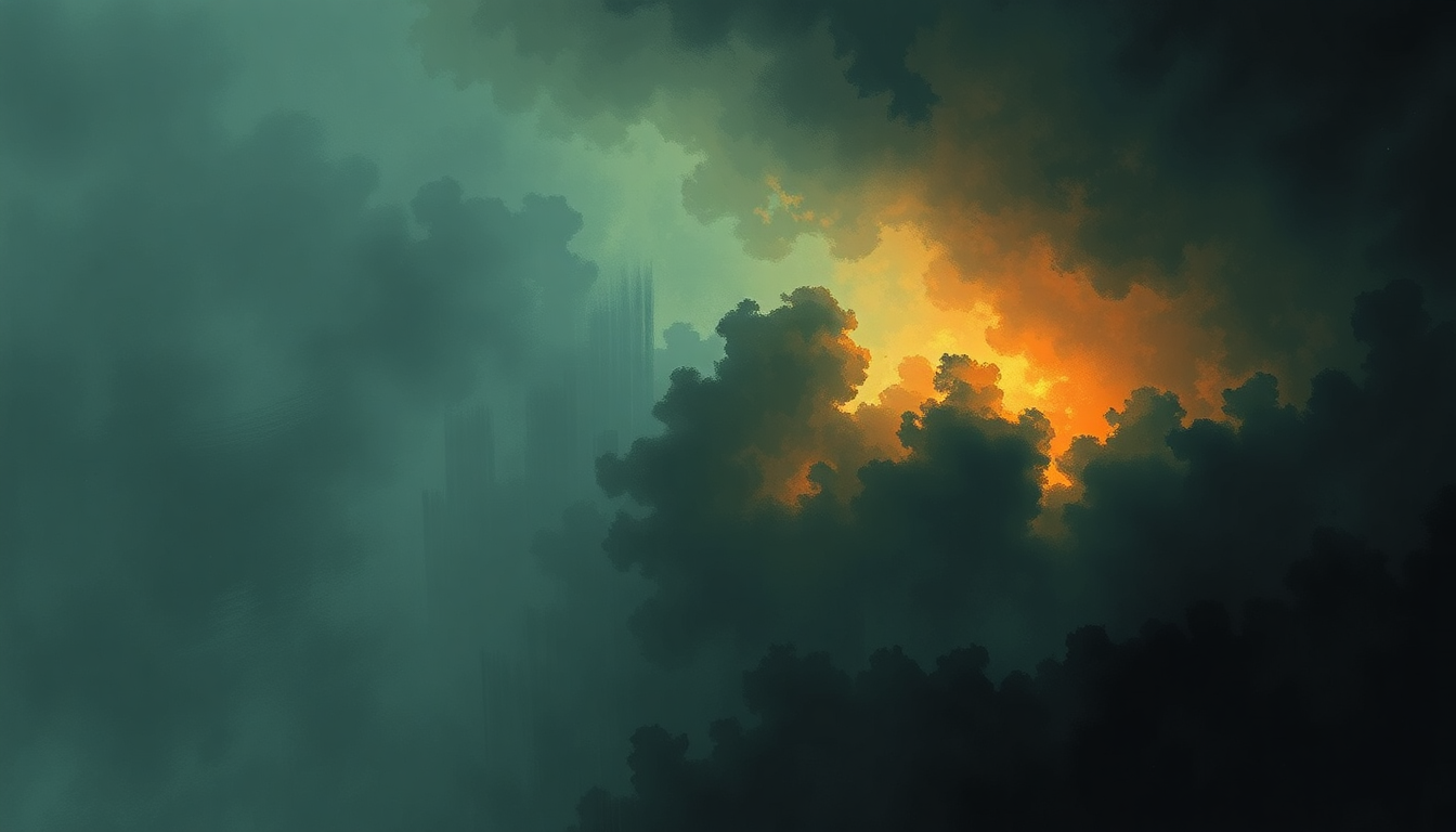 Fan-driven abstract illustration evoking the emotional arc of Thoughtless by Korn