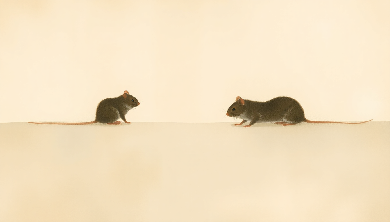 Fan-driven abstract illustration evoking the emotional arc of Three Blind Mice by Traditional