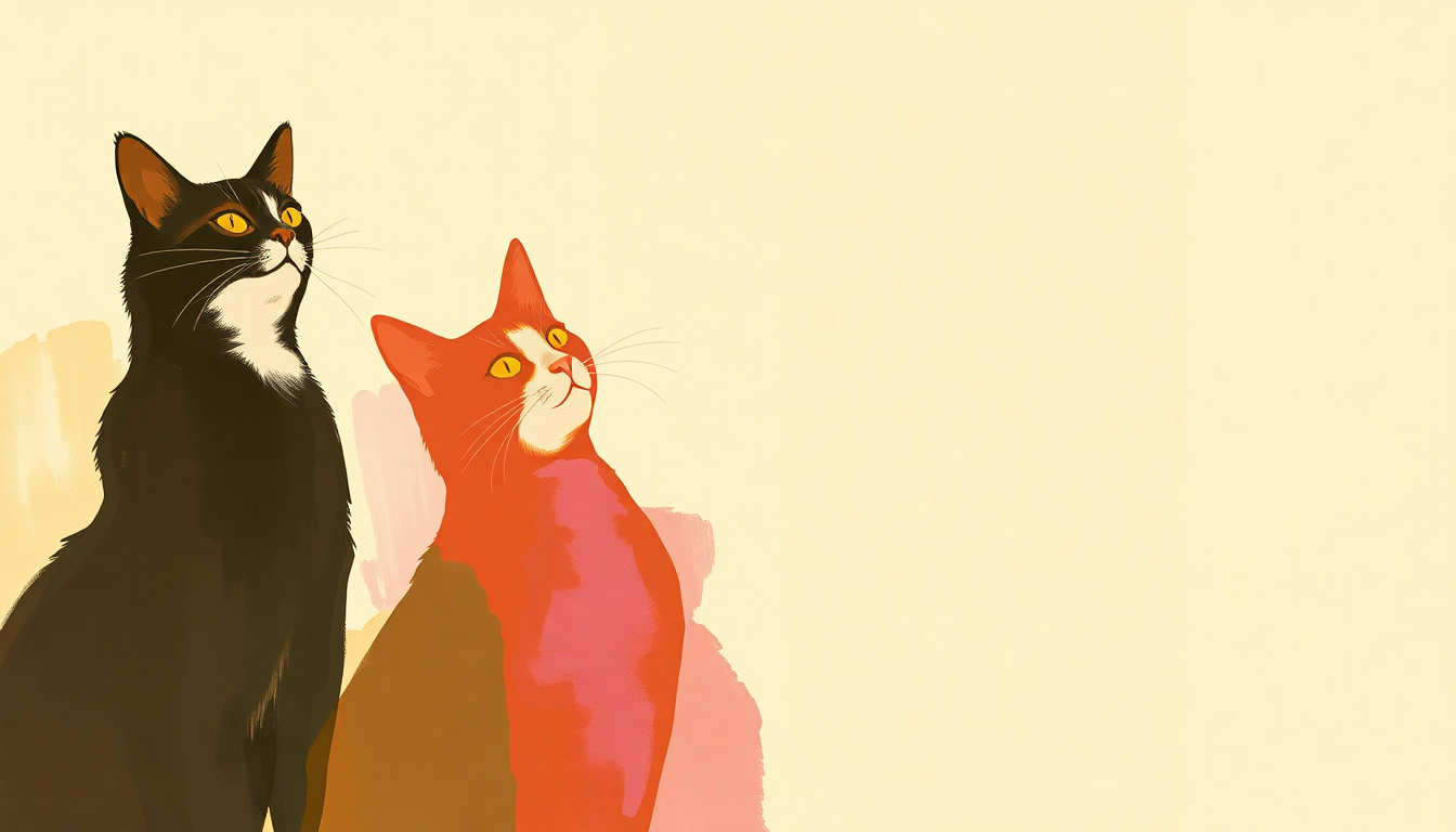 Fan-driven abstract illustration evoking the emotional arc of Three Cool Cats by The Coasters