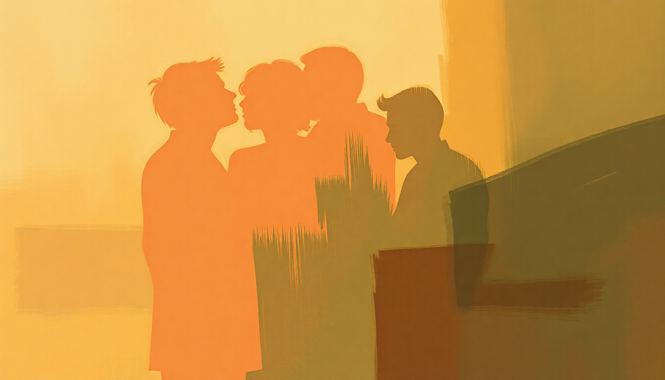 Fan-driven abstract illustration evoking the emotional arc of Three Hundred Pounds of Joy by Howlin' Wolf