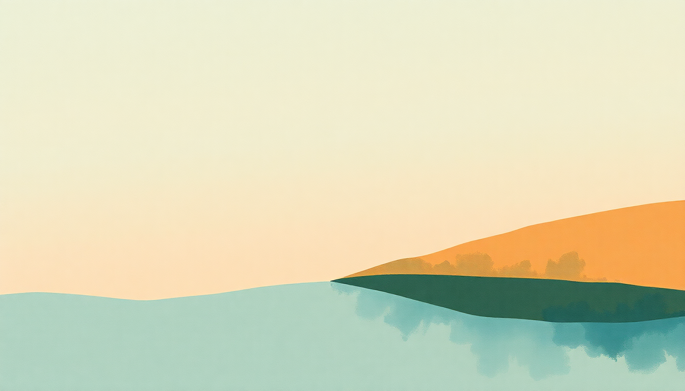 Fan-driven abstract illustration evoking the emotional arc of Three White Horses by Andrew Bird