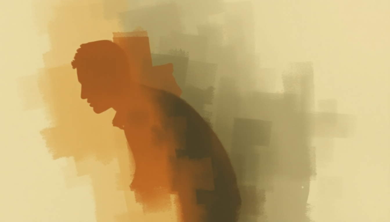 Fan-driven abstract illustration evoking the emotional arc of Thriving on a Riff by Charlie Parker