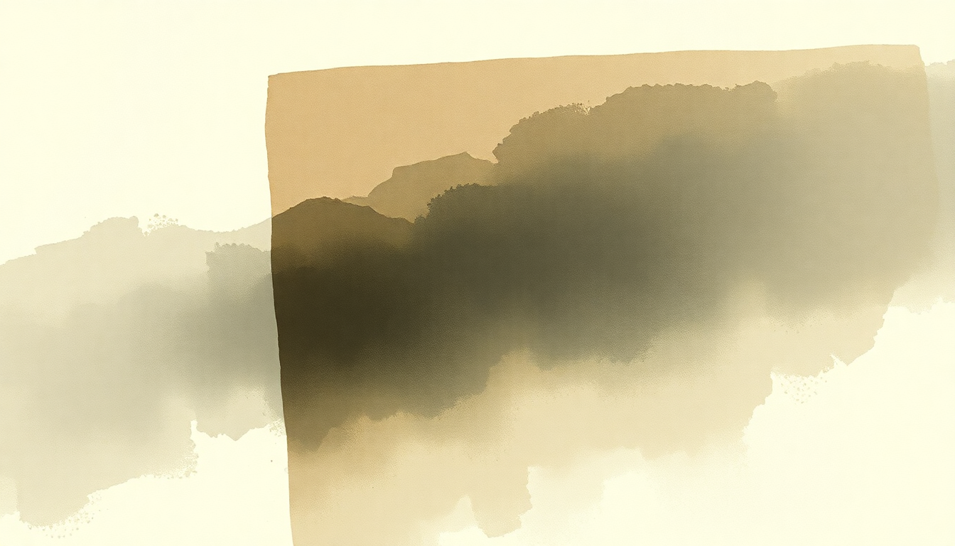 Fan-driven abstract illustration evoking the emotional arc of Time and Time Again by Counting Crows