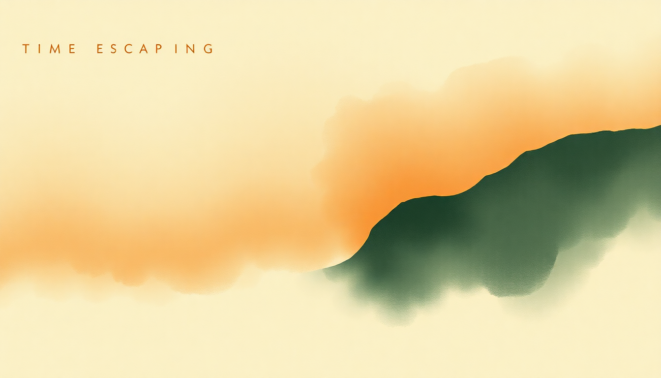 Fan-driven abstract illustration evoking the emotional arc of Time Escaping by Big Thief