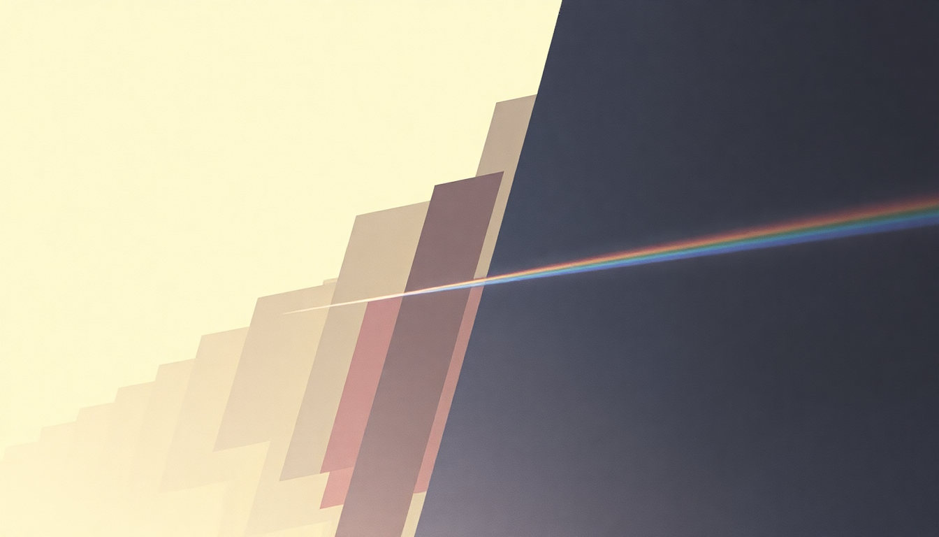 Fan-driven abstract illustration evoking the emotional arc of Time by Pink Floyd
