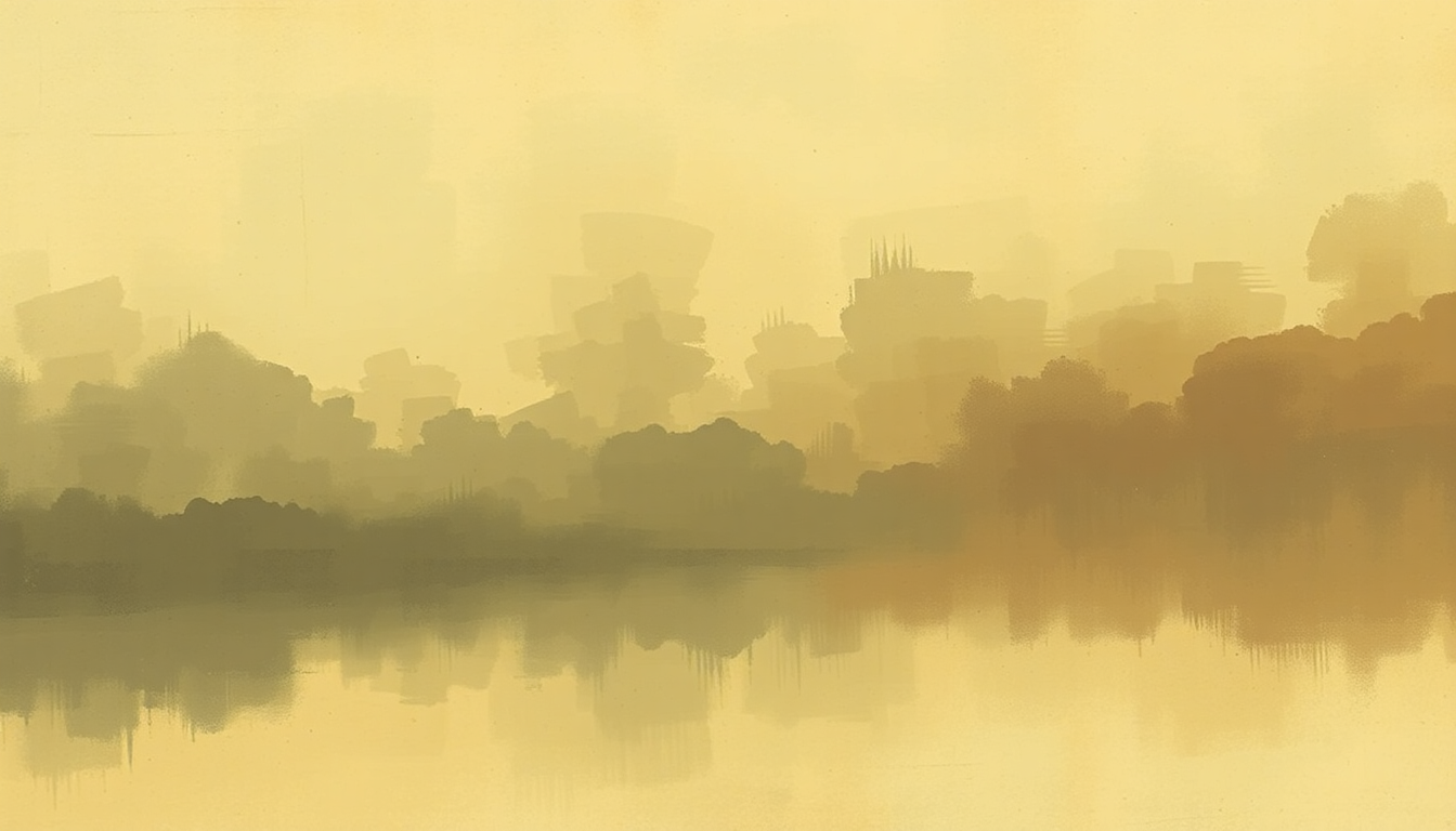 Fan-driven abstract illustration evoking the emotional arc of Time Remembered by Bill Evans