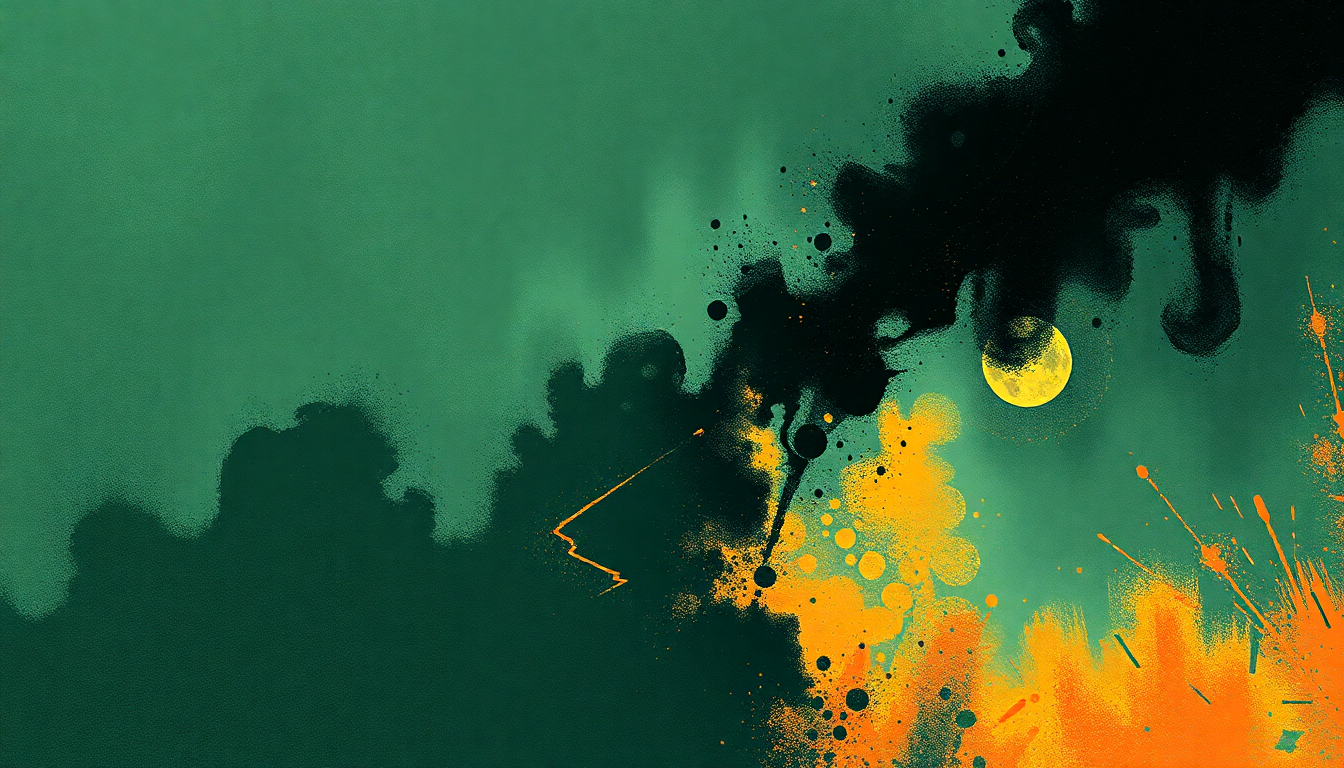 Fan-driven abstract illustration evoking the emotional arc of Time's Up by Buzzcocks