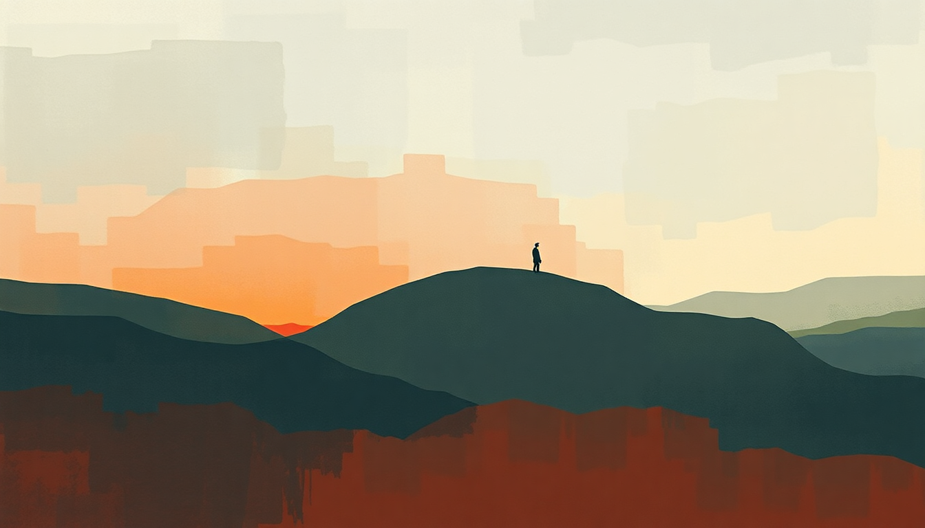 Fan-driven abstract illustration evoking the emotional arc of To Be Alone by Hozier